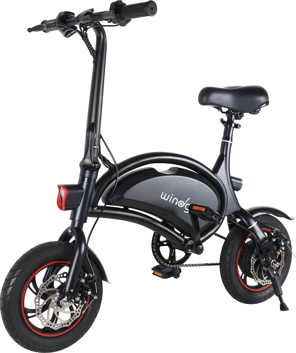 Windgoo - B3 Elektrische Long-Range E-Bike Met Trappers - E-bike - 25Km / H - Zwart - Afbeelding 4
