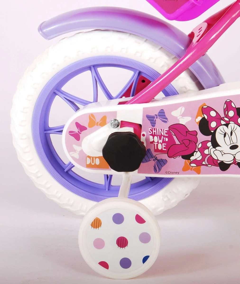 Disney Minnie Cutest Ever! Kinderfiets - Meiden - 12 Inch - Roze - Doortrapper - Afbeelding 4