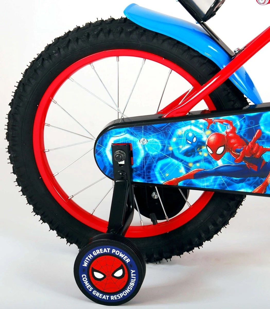 Marvel Spider-Man Kinderfiets - Jongens - 16 Inch - Blauw/Rood - Afbeelding 4