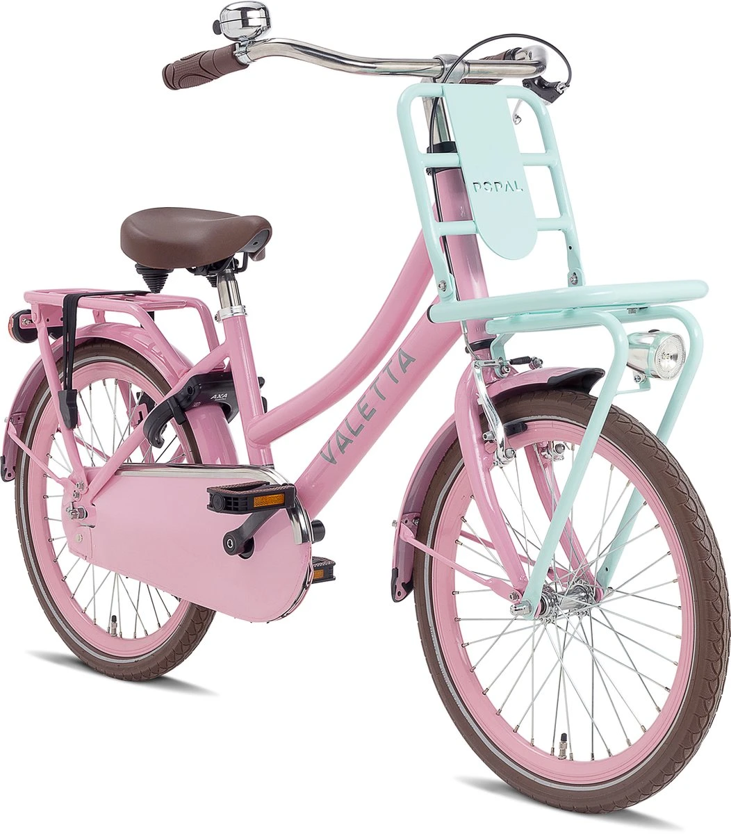 Valetta Cargo - Transportfiets - Meisjesfiets - 20 Inch - Mint Roze - Afbeelding 2