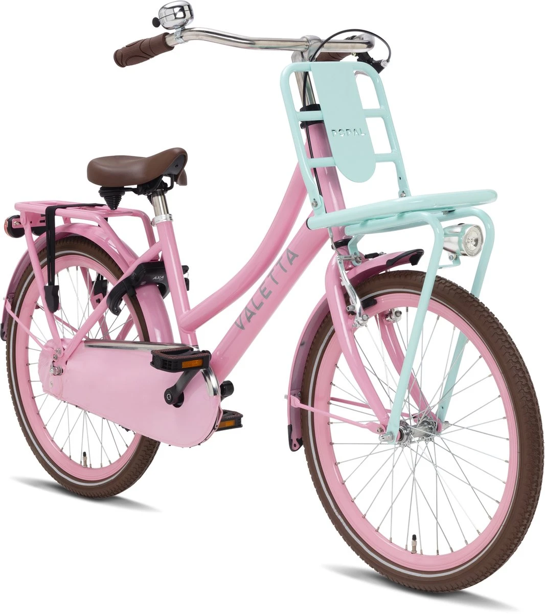 Valetta Cargo - Transportfiets - Meisjesfiets - 22 Inch - Mint Roze - Afbeelding 2