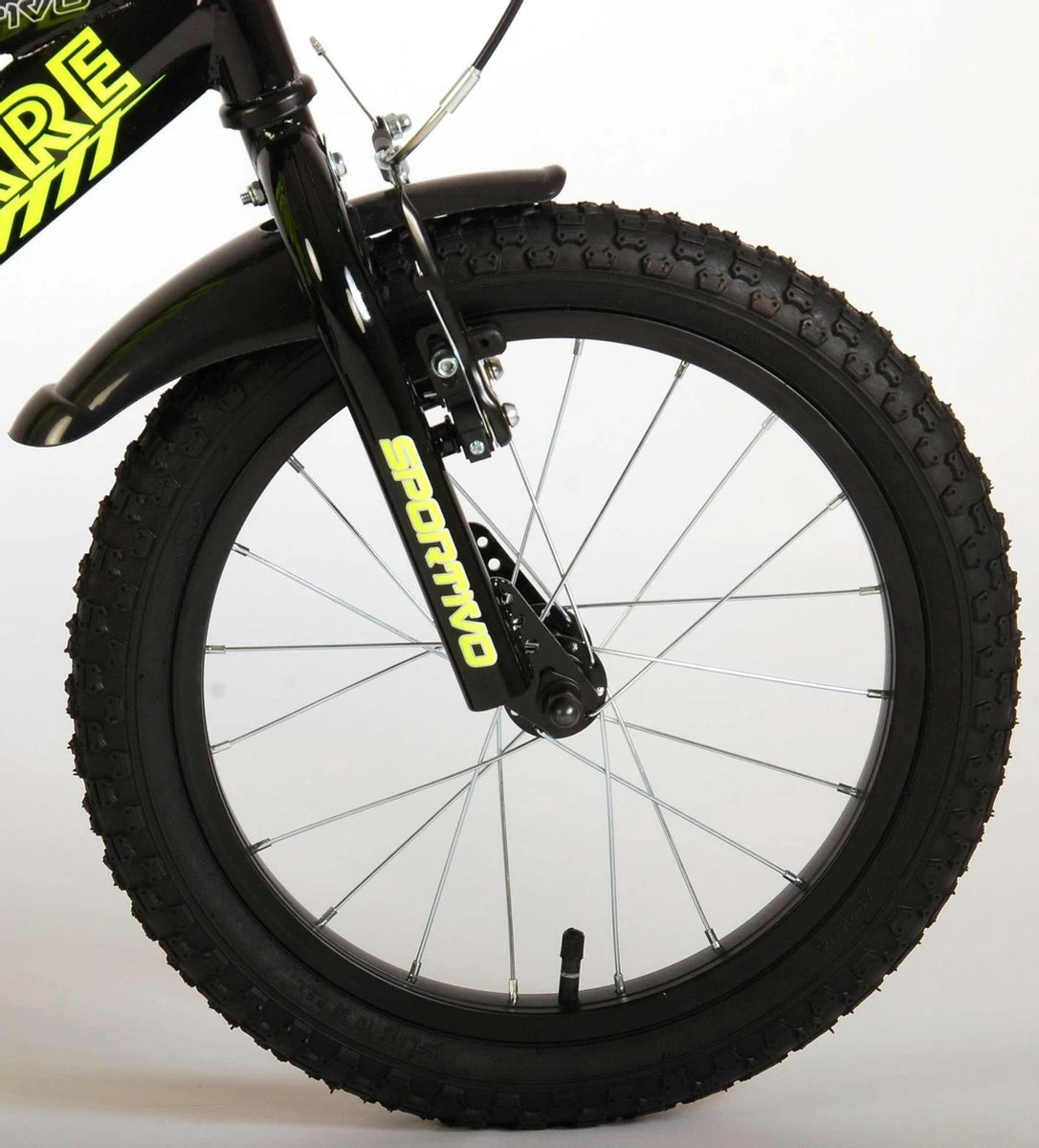 Volare Sportivo Kinderfiets - Jongens - 16 Inch - Neon Geel Zwart - 95% Afgemonteerd - Afbeelding 7