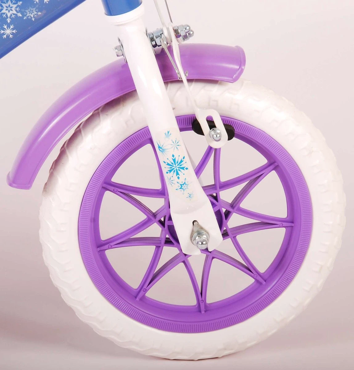 Volare Disney Frozen Kinderfiets - Meiden - 12 Inch - Blauw Paars - Doortrapsysteem - Afbeelding 10