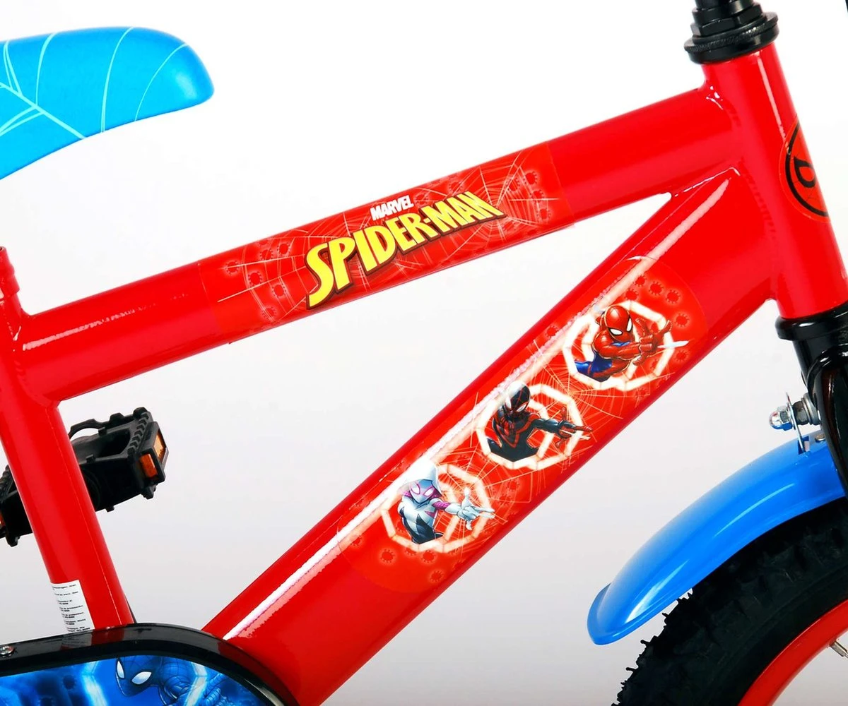 Marvel Spider-Man Kinderfiets - Jongens - 16 Inch - Blauw/Rood - Afbeelding 3
