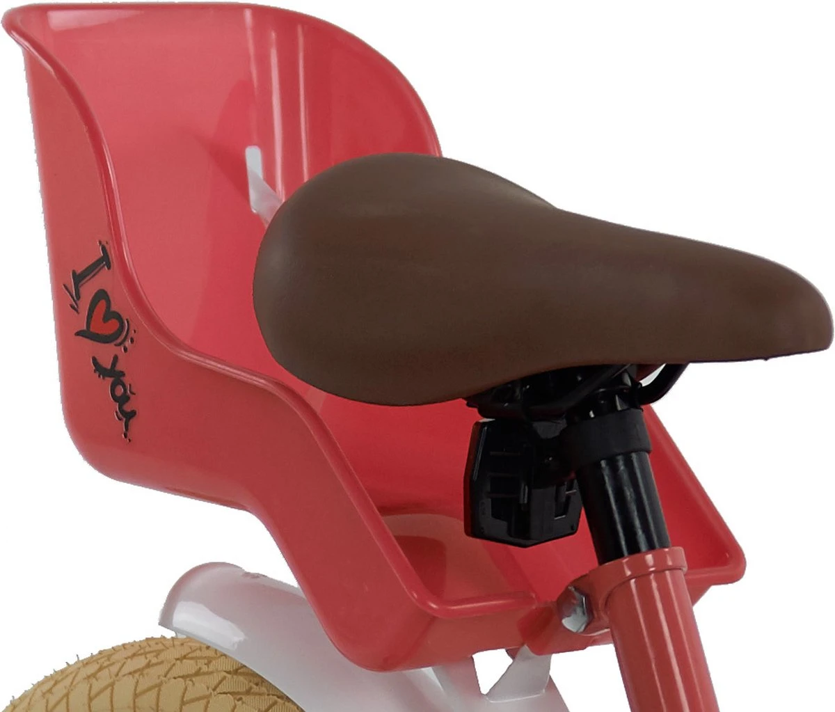 2Cycle Paris Meisjesfiets - 16 Inch - Roze-Wit - Met Poppenzitje - Meisjesfiets - Afbeelding 6