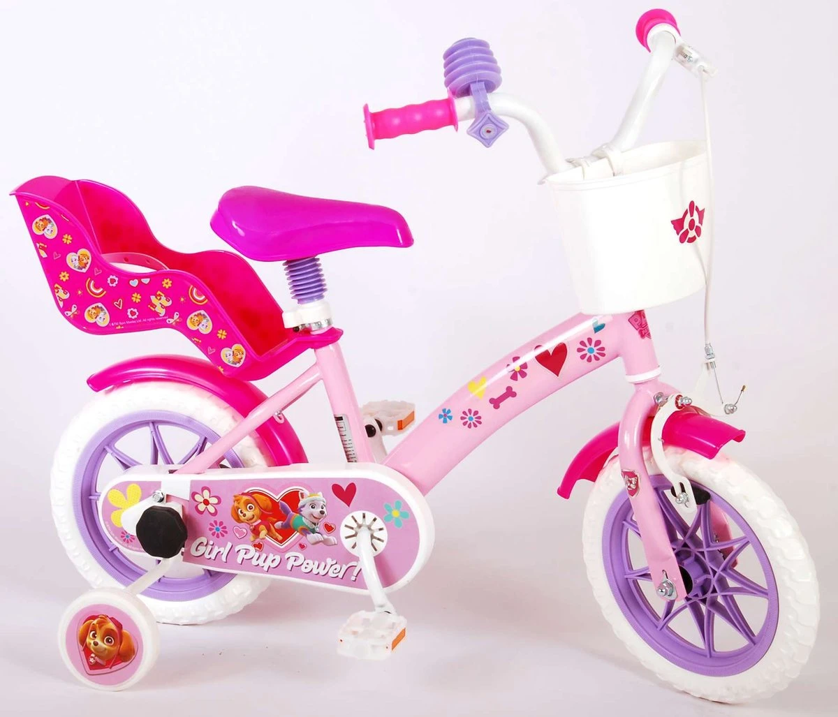 Volare Paw Patrol Kinderfiets - Meiden - 12 Inch - Roze - Doortrapper - Afbeelding 5