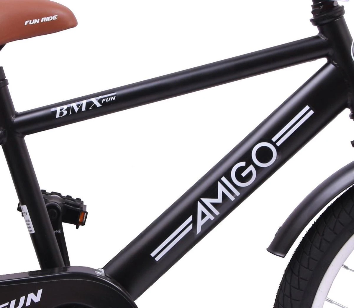 AMIGO BMX Fun- Kinderfiets 20 Inch - Jongens - Zwart - Afbeelding 3