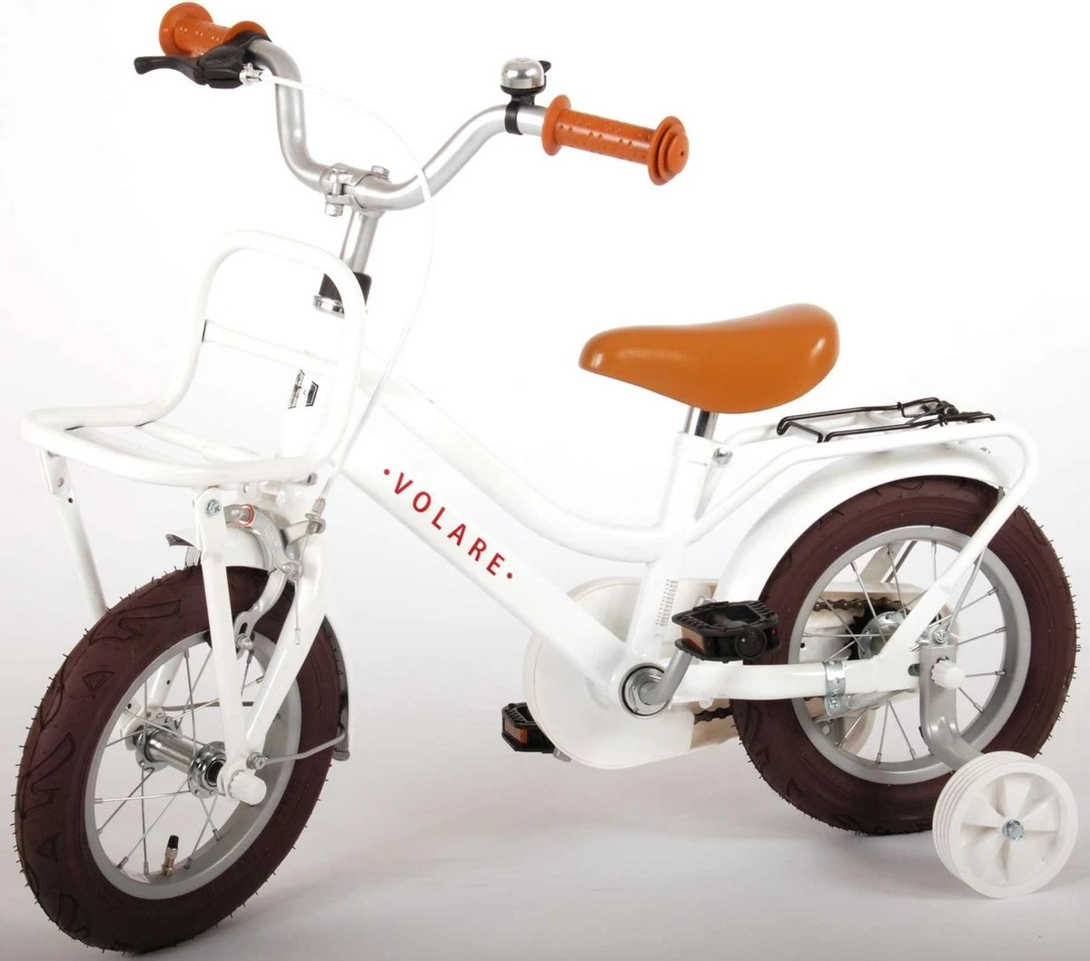 Volare Liberty Kinderfiets - Meisjes - 12 Inch - Wit - 95% Afgemonteerd - Afbeelding 12