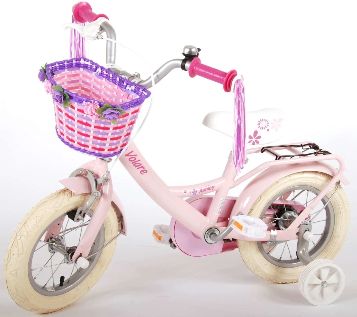 Volare Ashley Kinderfiets - Meisjes - 12 Inch - Roze - 95% Afgemonteerd - Afbeelding 7