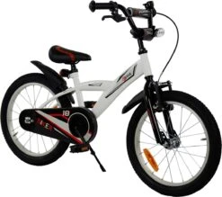2Cycle Biker Kinderfiets - 18 Inch - Wit - Jongensfiets