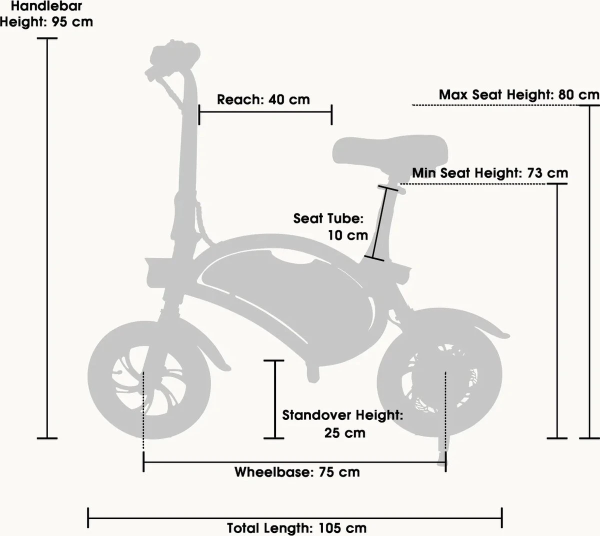 Windgoo - B3 Elektrische Long-Range E-Bike Met Trappers - E-bike - 25Km / H - Zwart - Afbeelding 9