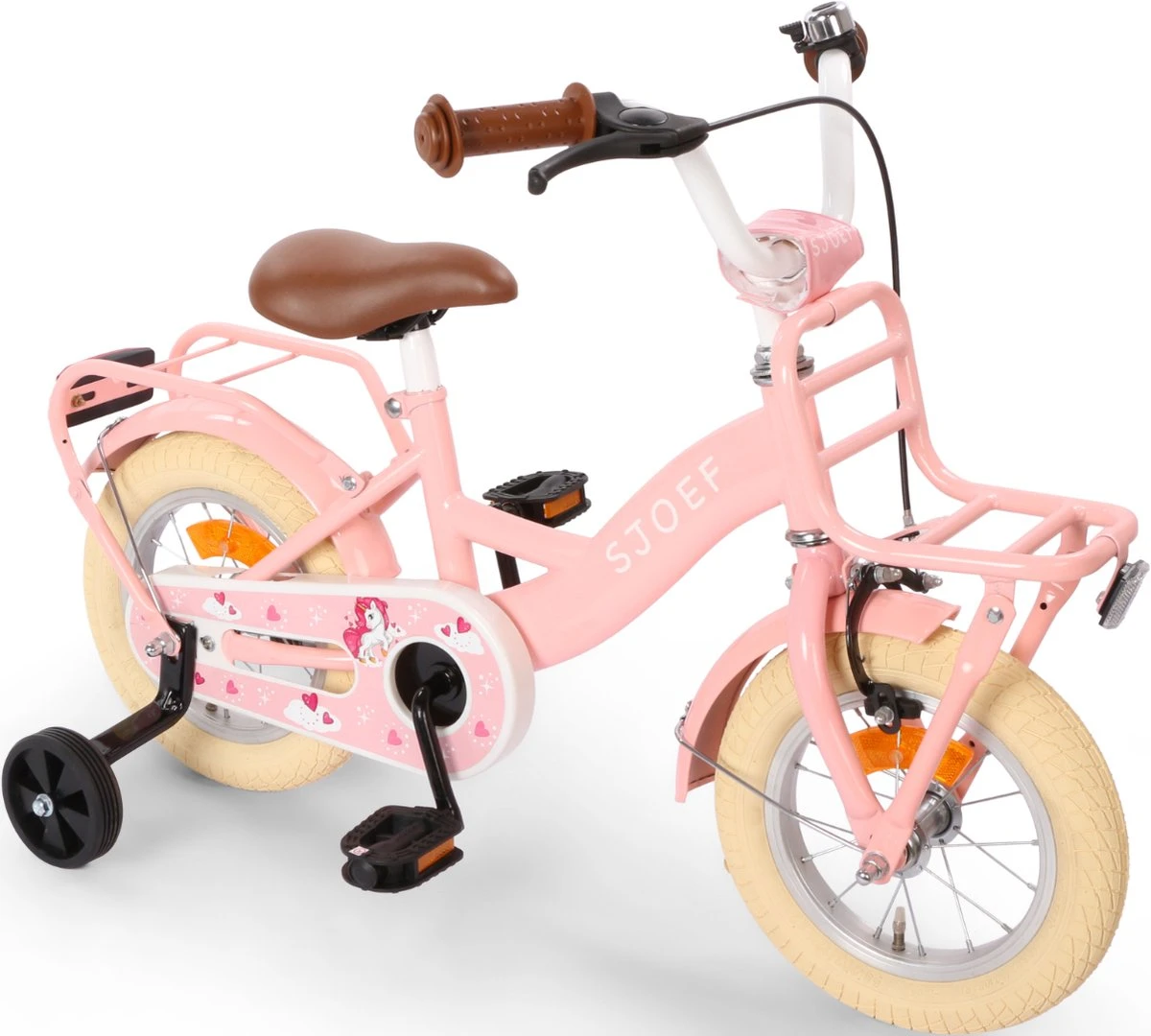 SJOEF Classic Meisjesfiets 12 Inch - Roze - Afbeelding 3