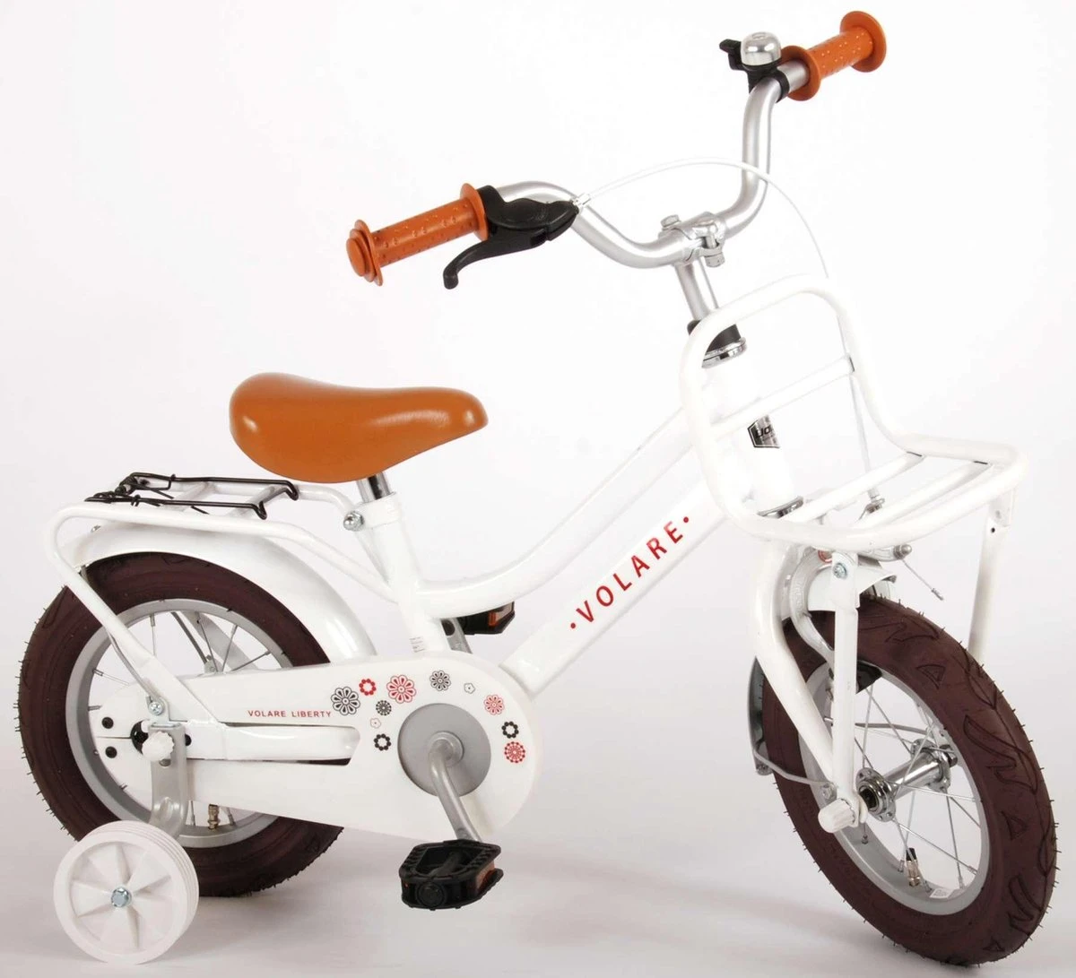 Volare Liberty Kinderfiets - Meisjes - 12 Inch - Wit - 95% Afgemonteerd - Afbeelding 3