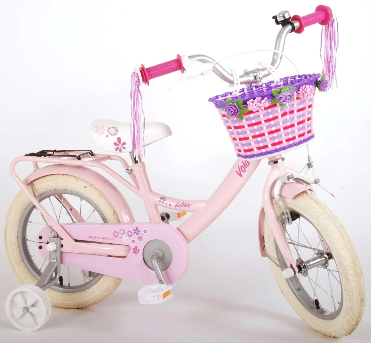 Volare Ashley Kinderfiets - Meisjes - 14 Inch - Roze - 95% Afgemonteerd - Afbeelding 13