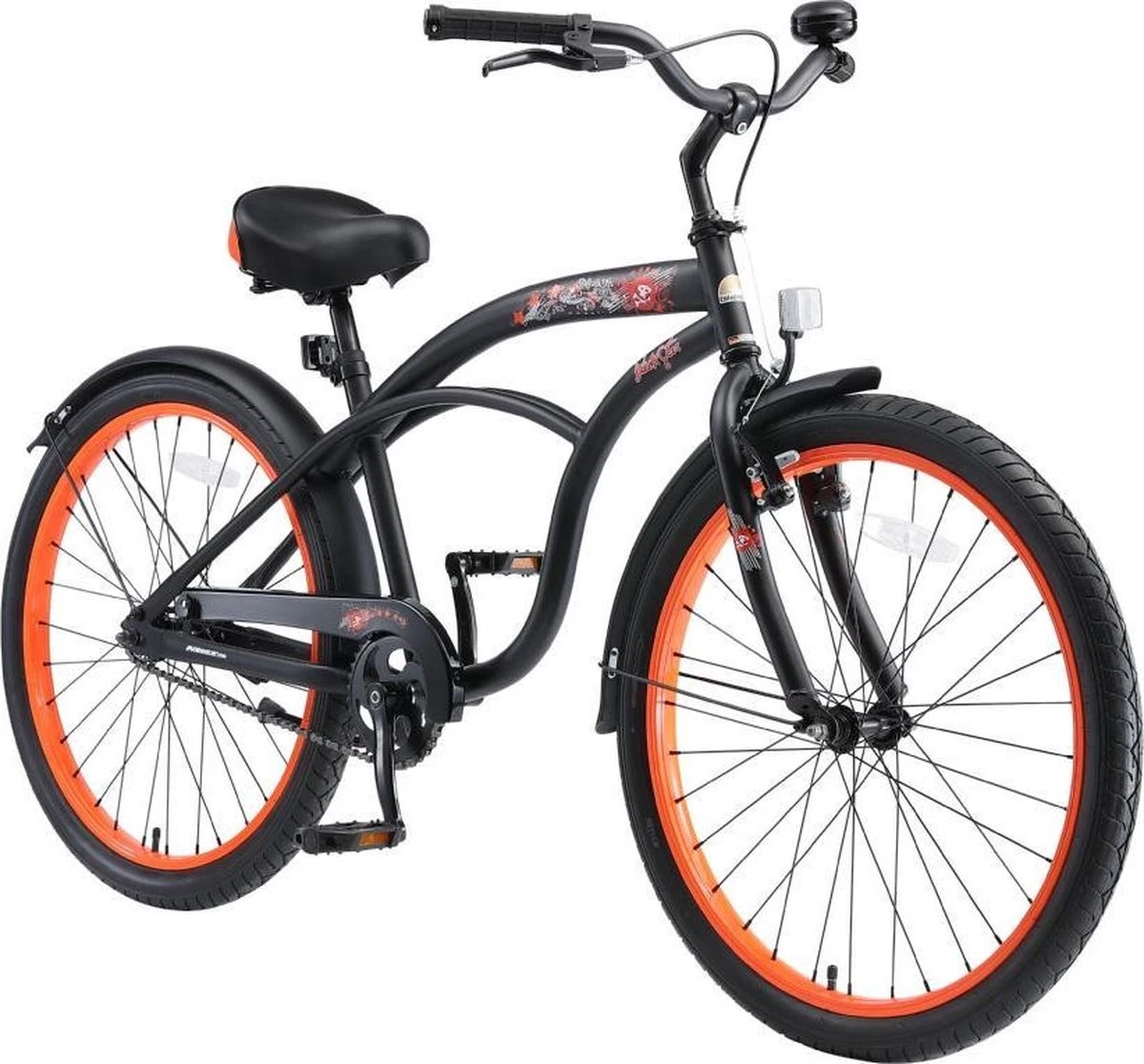 Bikestar 24 Inch Cruiser Kinderfiets, Zwart - Afbeelding 9