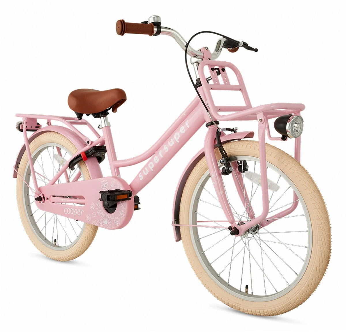 Supersuper Cooper Bamboo - Kinderfiets - Meisjesfiets - 20 Inch - Roze - Afbeelding 2