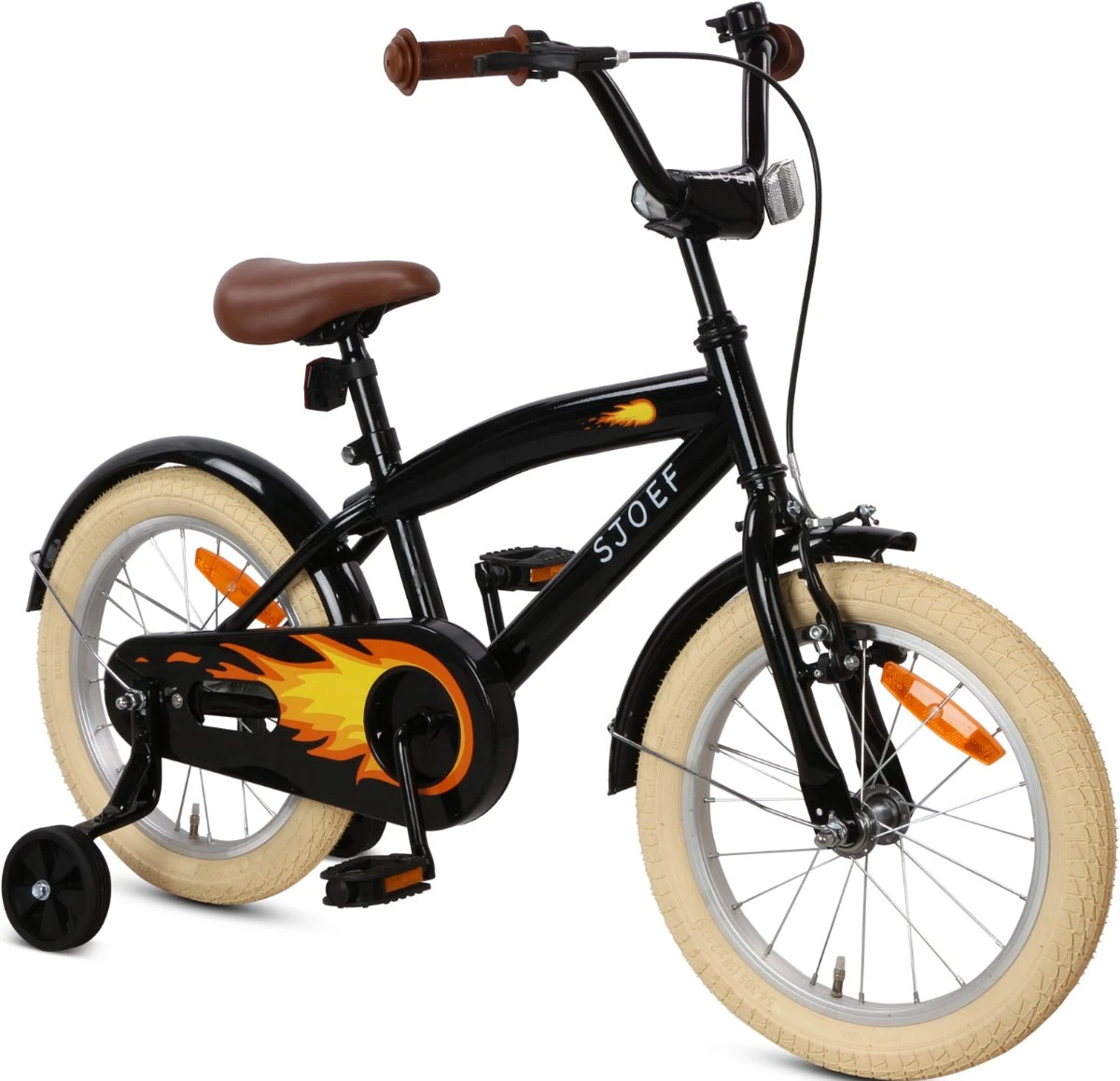 SJOEF Cruise Jongensfiets 16 Inch - Zwart - Afbeelding 2