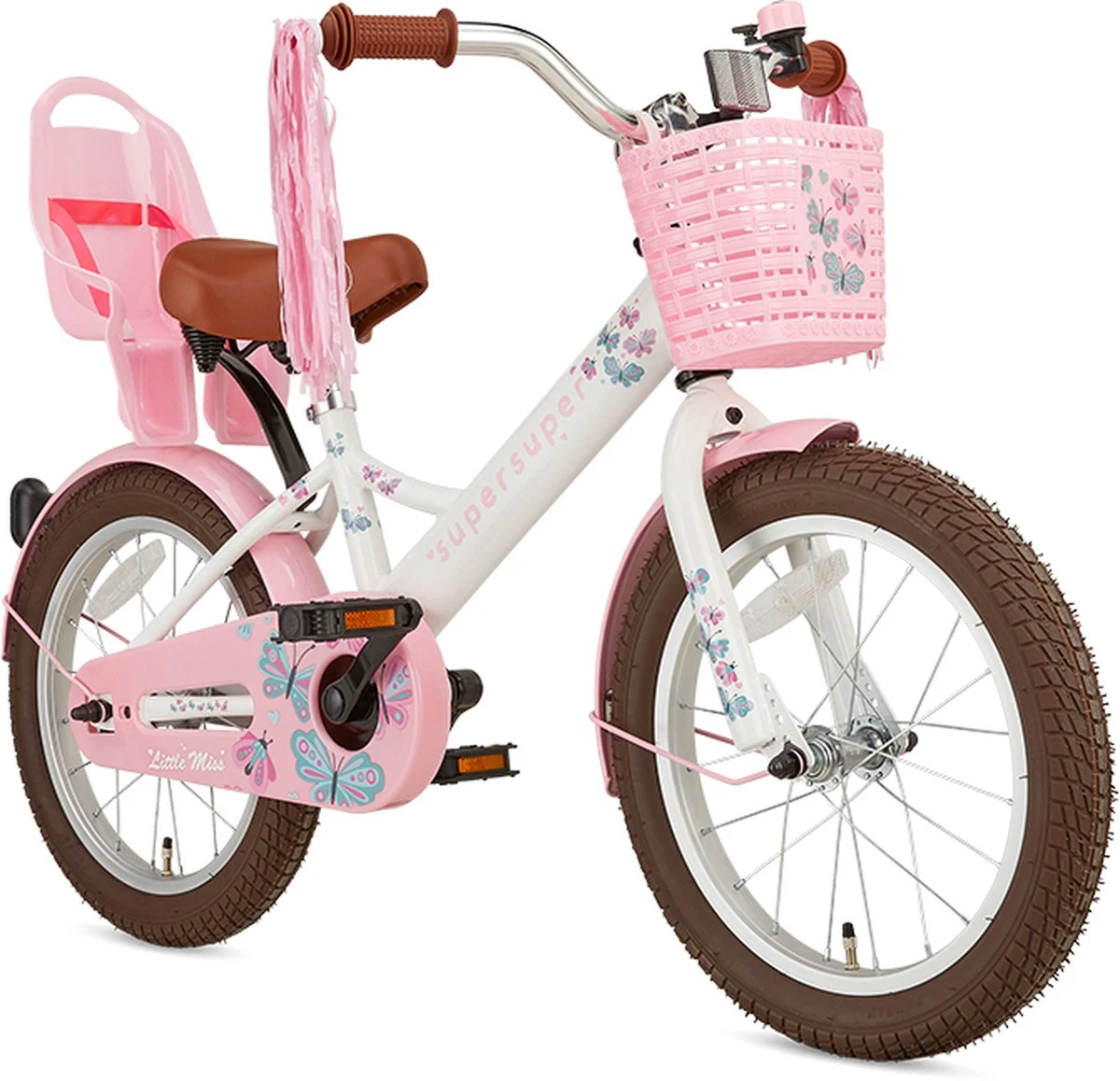 Supersuper Little Miss - Kinderfiets - Meisjesfiets - 16 Inch - Wit - Afbeelding 2