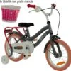2Cycle Pretty Kinderfiets - 14 Inch - Grijs-Roze - Meisjesfiets