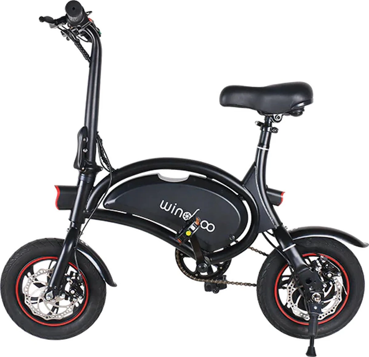 Windgoo - B3 Elektrische Long-Range E-Bike Met Trappers - E-bike - 25Km / H - Zwart