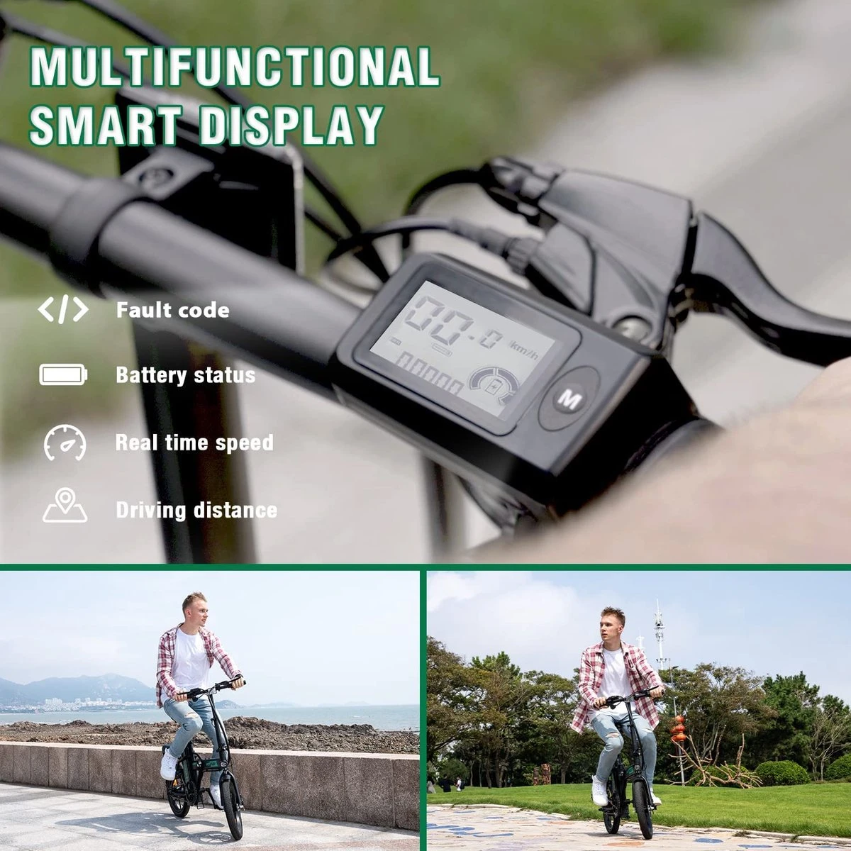 HITWAY Elektrische Fiets Voor, Stadsfietsen Opvouwbaar, E-BIKE, 7.5Ah Batterij, 250W Motor, Actieradius Tot 45 Km - BK5 - Afbeelding 4