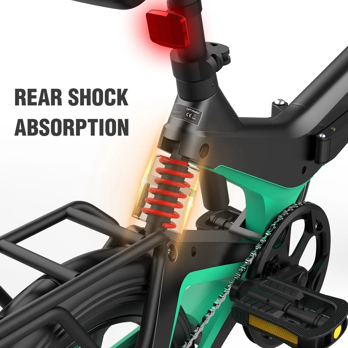 HITWAY Elektrische Fiets - Opvouwbare E-bike - 16 Inch-250W-2023 Model - Afbeelding 3