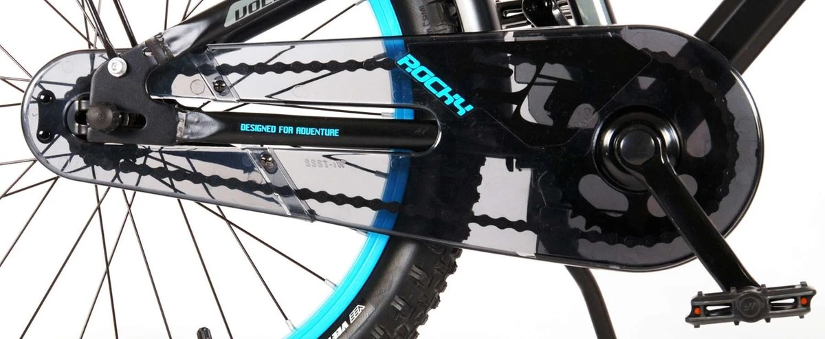 Volare Rocky Kinderfiets - 20 Inch - Zwart - 95% Afgemonteerd - Prime Collection - Afbeelding 4