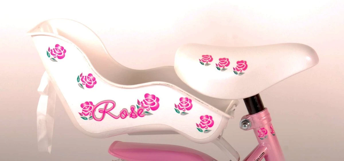 Volare Rose Kinderfiets - 12 Inch - Meisjes - Roze/wit - 95% Afgemonteerd - Afbeelding 12