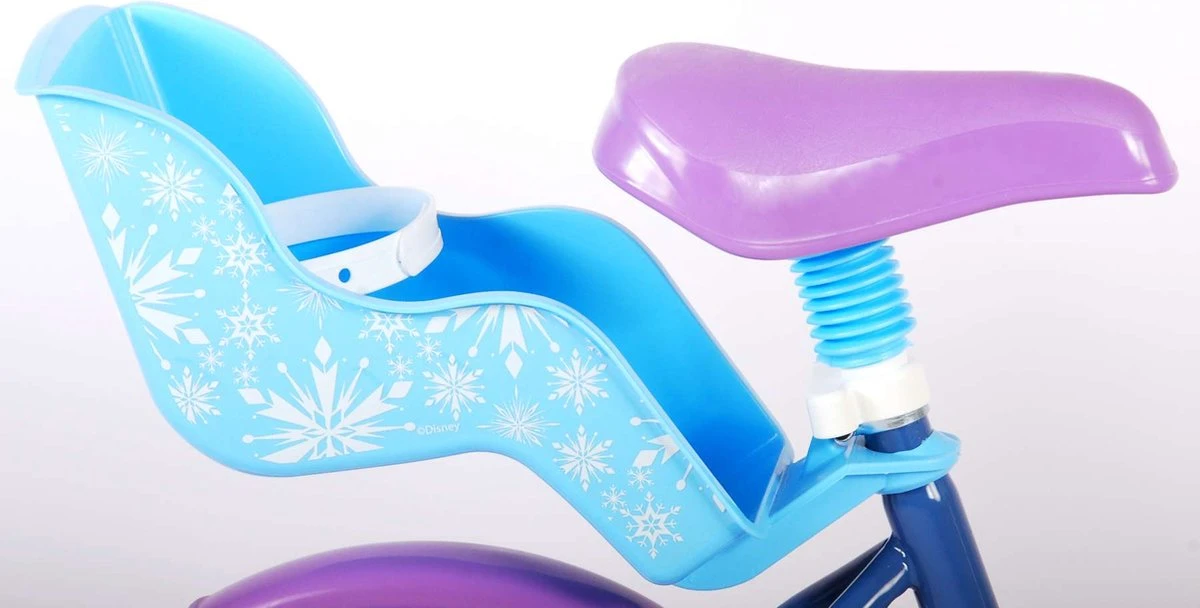 Volare Disney Frozen Kinderfiets - Meiden - 12 Inch - Blauw Paars - Doortrapsysteem - Afbeelding 6