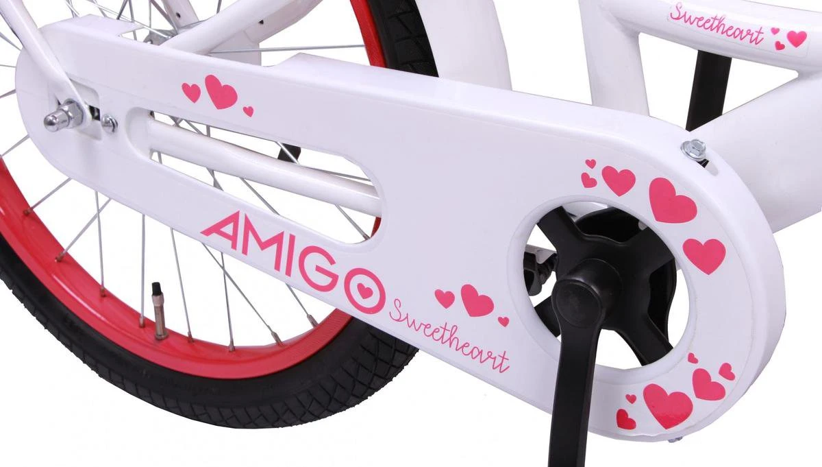 Amigo Sweetheart Meisjesfiets - Kinderfiets 20 Inch - Wit - Afbeelding 5