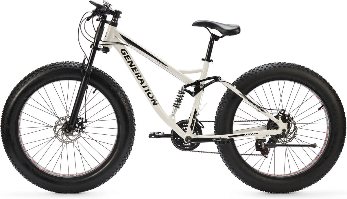 Generation SUPER BIKE Mountainbike 26 Inch - Wit - Brede Banden - Afbeelding 2