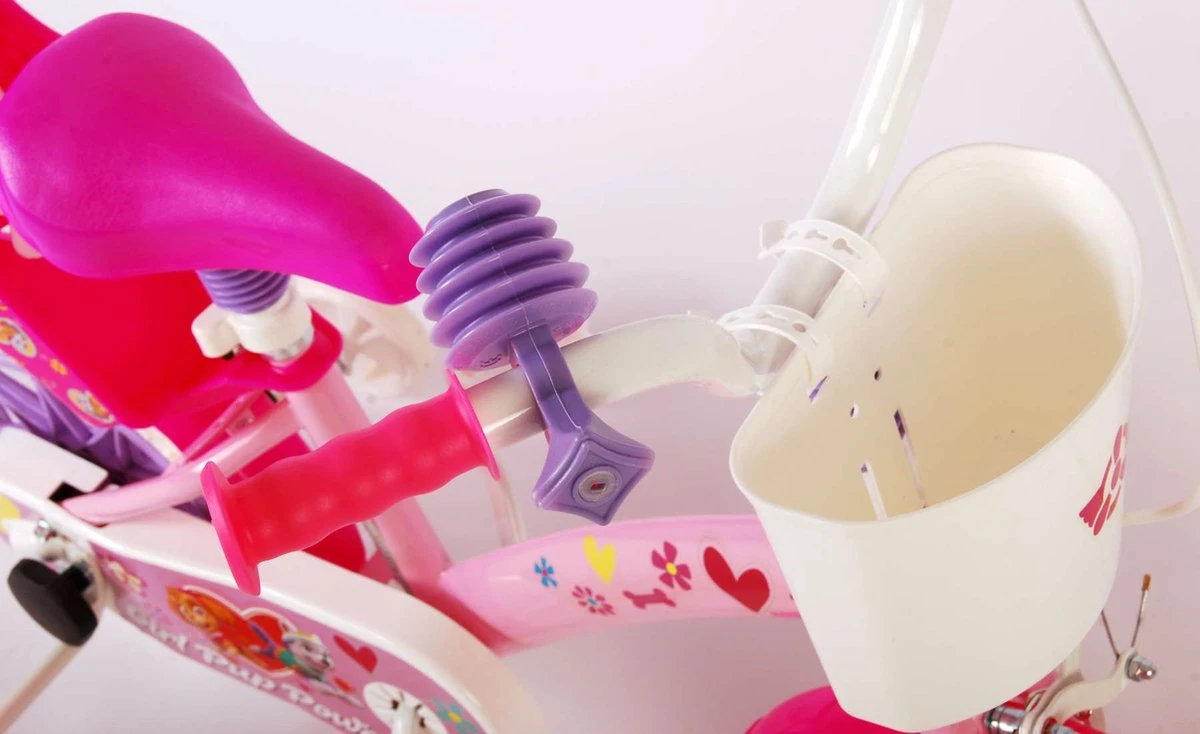 Volare Paw Patrol Kinderfiets - Meiden - 12 Inch - Roze - Doortrapper - Afbeelding 17