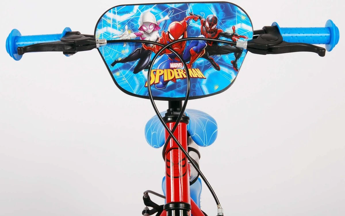 Spider-Man Kinderfiets - Jongens - 14 Inch - Rood/Blauw - Twee Handremmen - Afbeelding 12