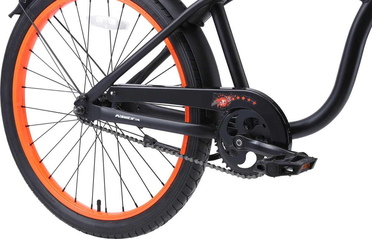 Bikestar 24 Inch Cruiser Kinderfiets, Zwart - Afbeelding 10