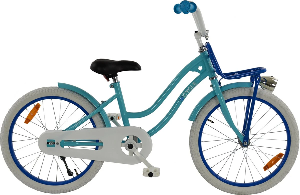 2Cycle Lady Kinderfiets - 20 Inch - Voordrager - Blauw - Meisjesfiets - Afbeelding 3