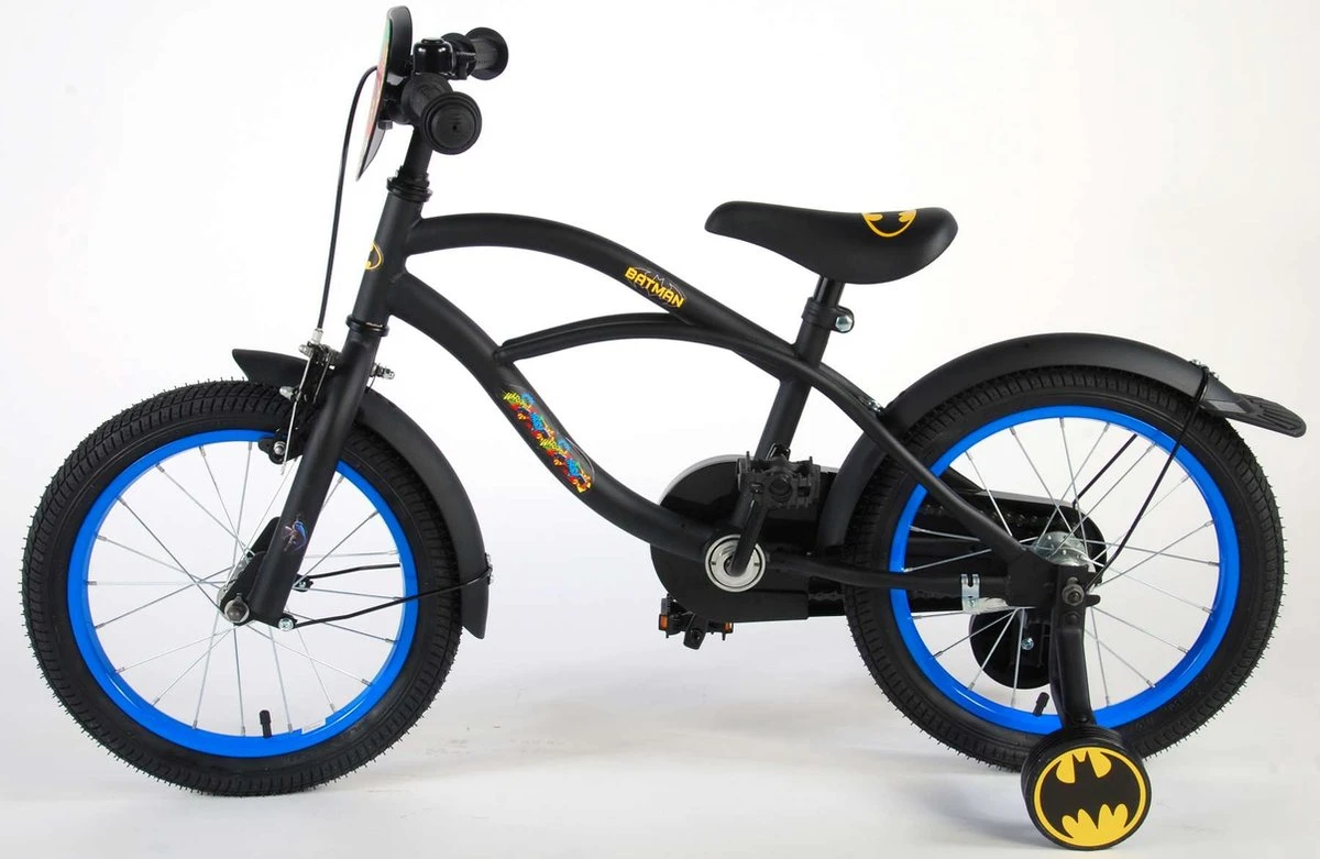 Volare Batman Kinderfiets - Jongens - 16 Inch - Zwart/Blauw - 95% Afgemonteerd - Afbeelding 7