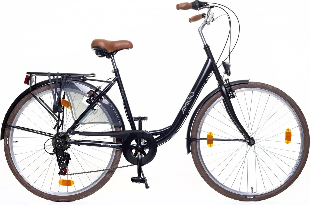 Amigo Style - Damesfiets 28 Inch - Fiets Met 6 Versnellingen - Zwart