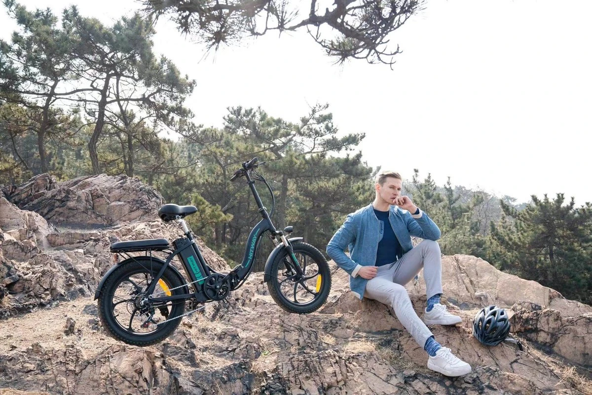 HITWAY E-bike Elektrische Fiets 20" Vouwfiets Met Dikke Banden, 250W/36V/11,2Ah Accu, 35-90 Km, Offroad-mountainbike Met Shimano 7 Versnellingen, CityBike Voor Heren En Dames