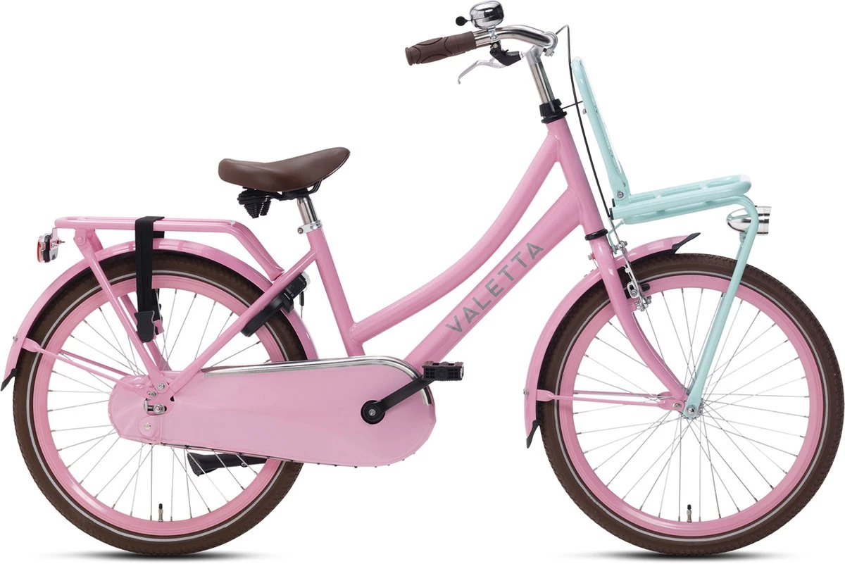 Valetta Cargo - Transportfiets - Meisjesfiets - 22 Inch - Mint Roze