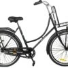 Wheelerz Omafiets Classic Eco 26 Inch Matzwart | Inclusief Voordrager