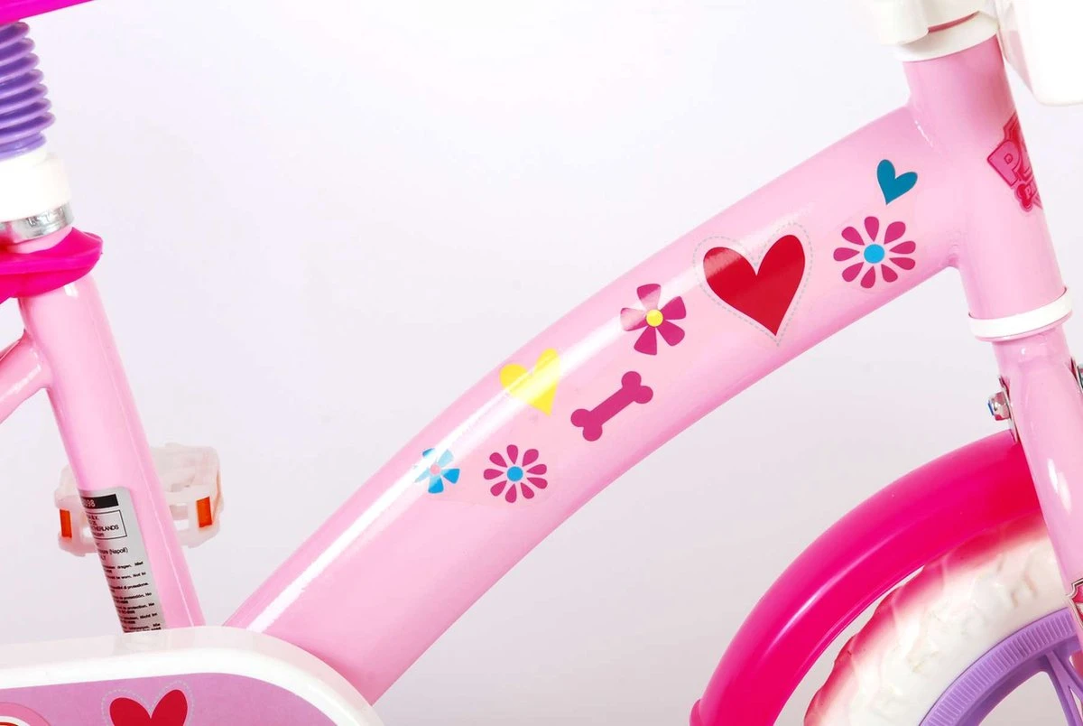 Volare Paw Patrol Kinderfiets - Meiden - 12 Inch - Roze - Doortrapper - Afbeelding 9
