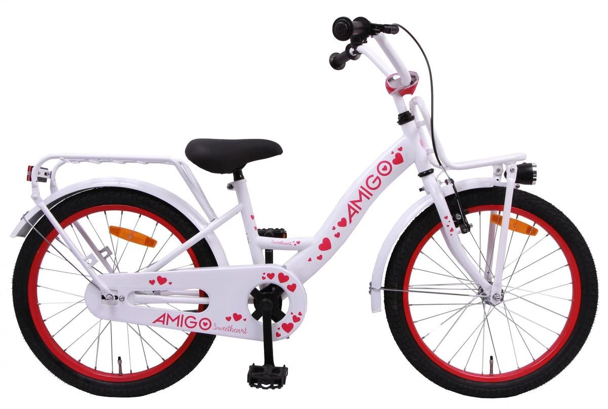 Amigo Sweetheart Meisjesfiets - Kinderfiets 20 Inch - Wit