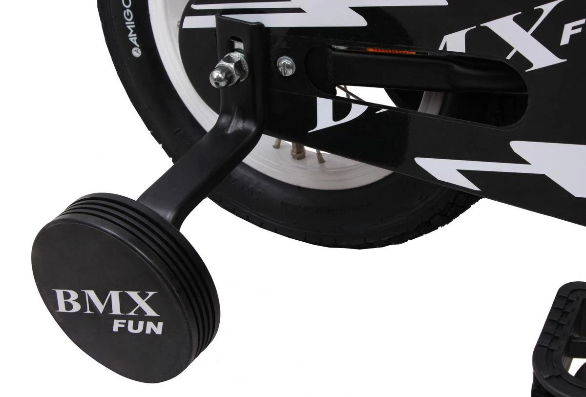 Amigo BMX Fun Jongensfiets - Kinderfiets 12 Inch - Matzwart - Afbeelding 10