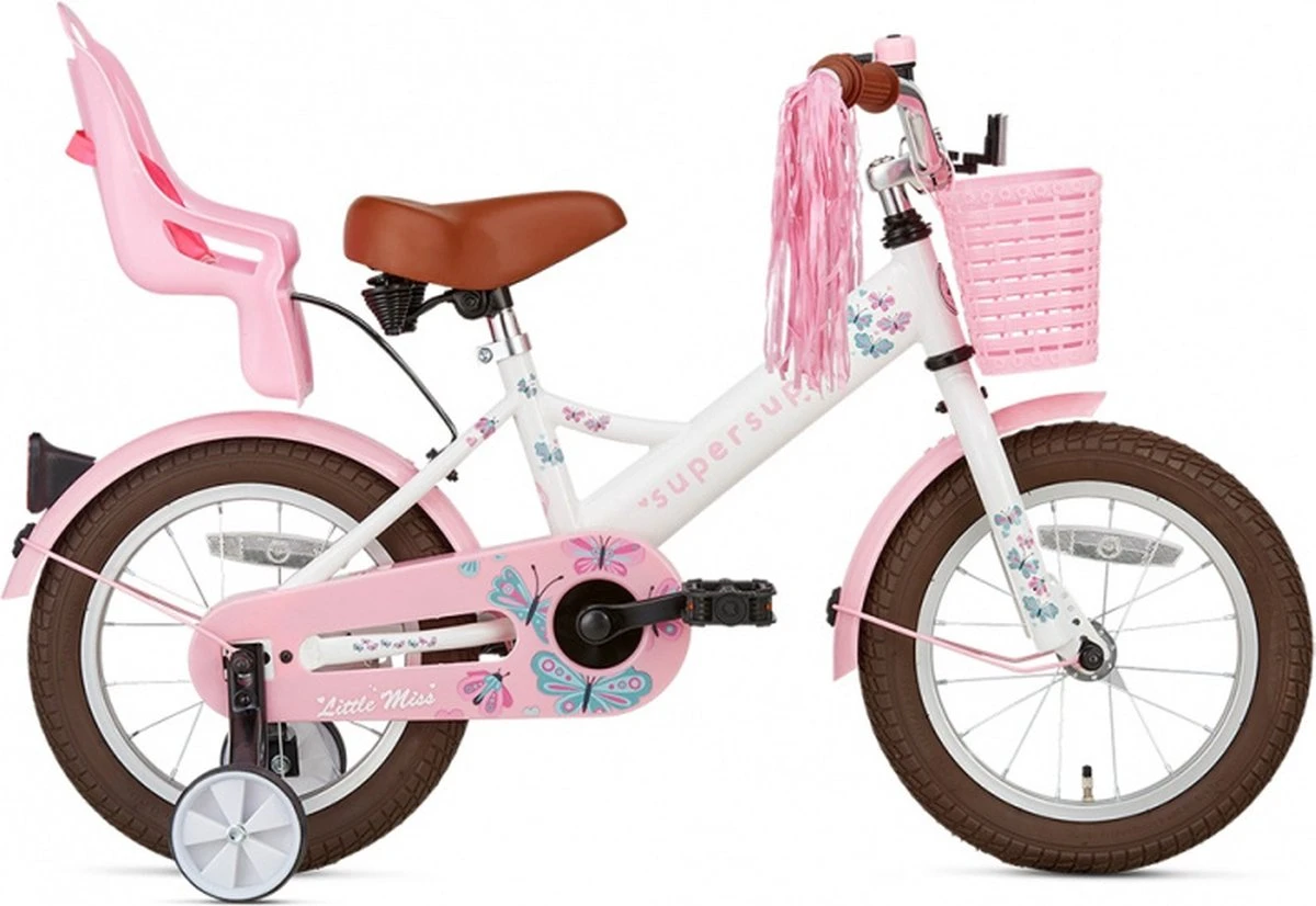 Supersuper Little Miss - Kinderfiets - Meisjesfiets - 16 Inch - Wit - Afbeelding 9