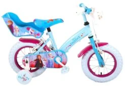 Volare Disney Frozen 2 Kinderfiets - Meisjes - 12 Inch - Blauw/Paars - Twee Handremmen