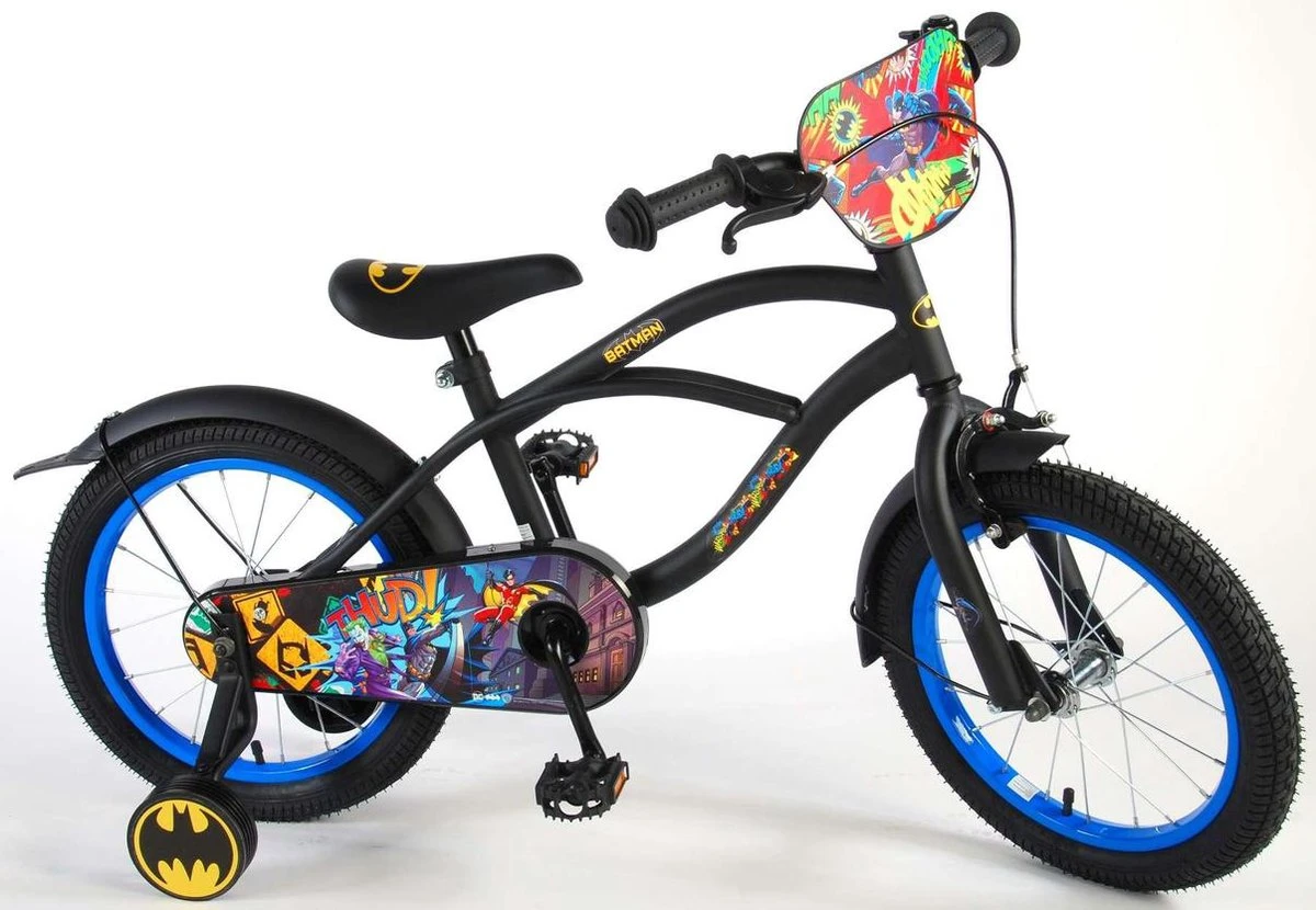 Volare Batman Kinderfiets - Jongens - 16 Inch - Zwart/Blauw - 95% Afgemonteerd - Afbeelding 14