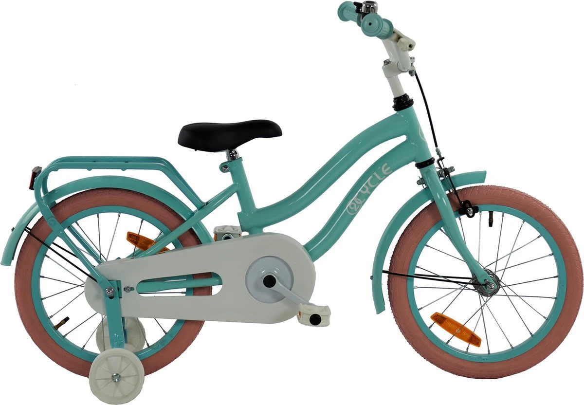 2Cycle Pretty Kinderfiets -16 Inch - Groen - Meisjesfiets - Afbeelding 2