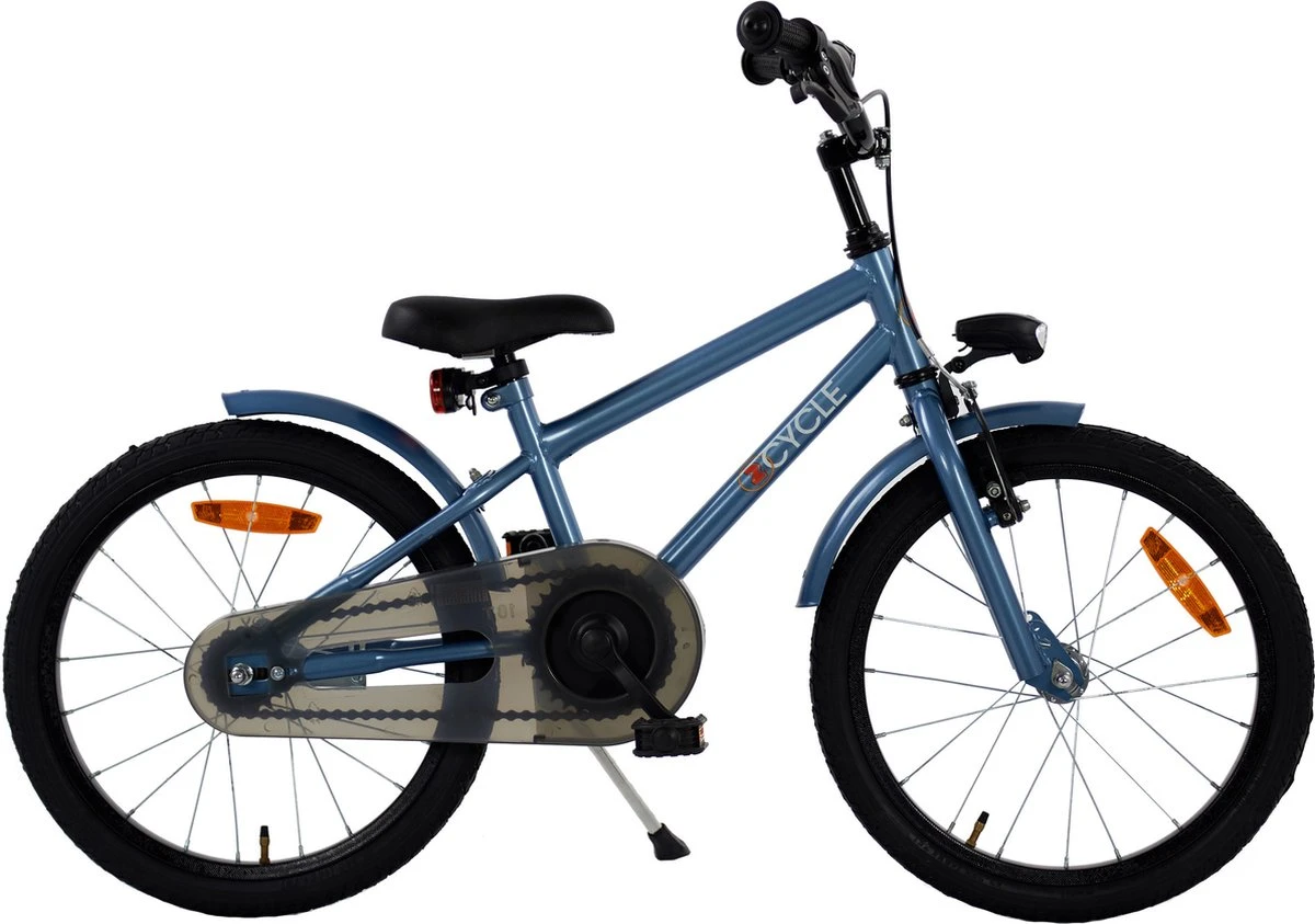 2Cycle Racer Kinderfiets - 18 Inch - Blauw - Jongensfiets - Afbeelding 3