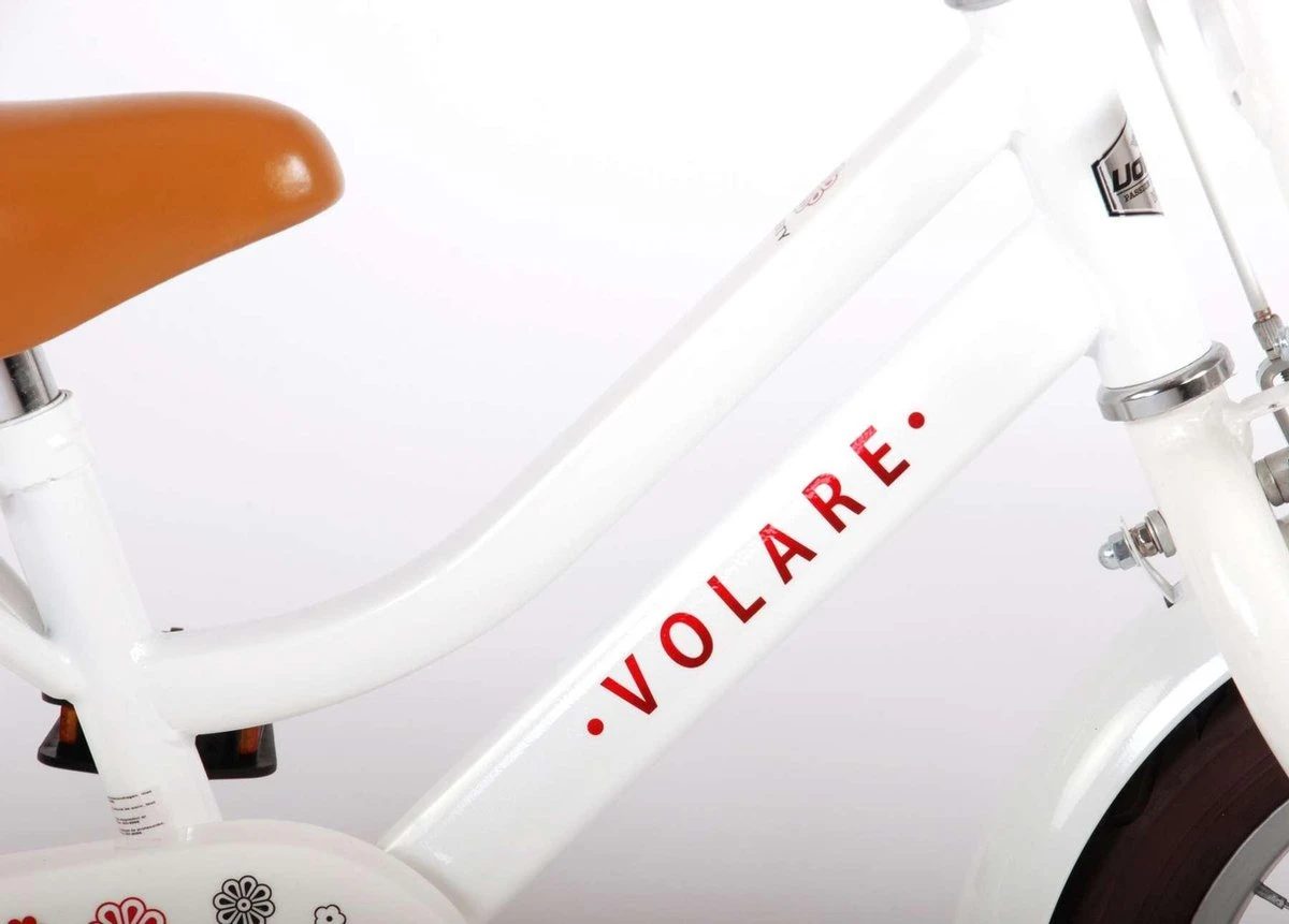 Volare Liberty Kinderfiets - Meisjes - 12 Inch - Wit - 95% Afgemonteerd - Afbeelding 6