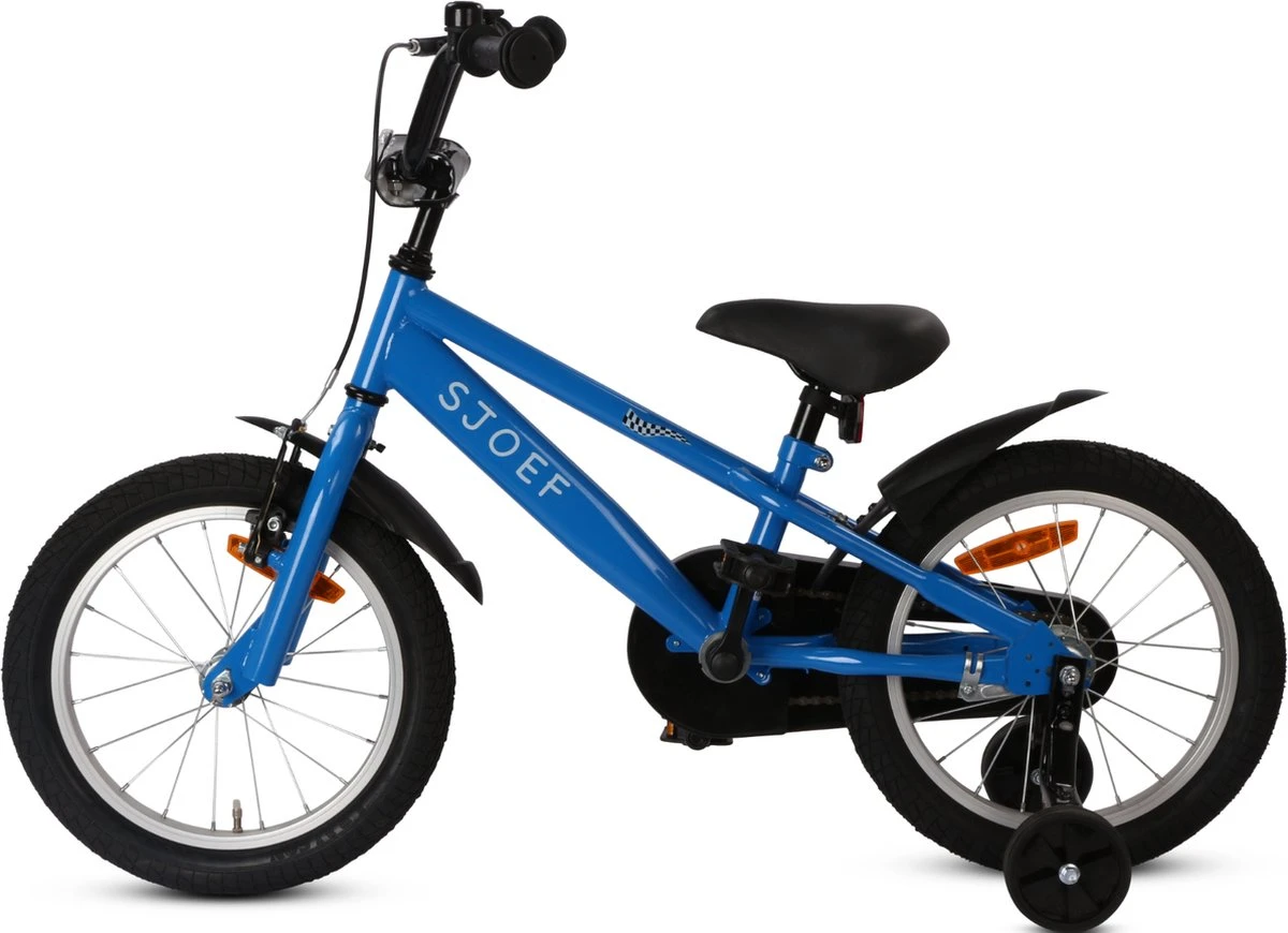 SJOEF Race Jongensfiets 16 Inch - Blauw - Afbeelding 5